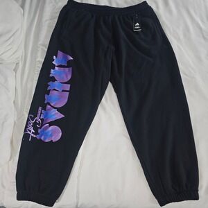 Adidas Jeremy Scott Pants Mens 2XL Black NWT Graphic‎ Sweatpants JL7626